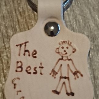 Best Grandad Pyrography Keyring